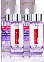 L'Oréal 2x ránctalanító szérum szett, 1, 5% tisztaságú hialuronsavval Revitalift Filler, 30 ml