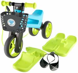 FunnyWheels Bicicleta fara pedale Funny Wheels Rider YETTI SUPERPACK 3 in 1 Blue/Lime