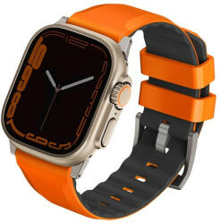 Uniq Linus Airosoft Apple Watch 42/44/45/49mm szilikon szíj, narancs (UNIQ-49MM-LINUSVORG) - speedshop
