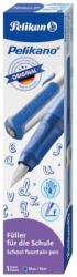 Pelikan Stilou penita F, grip ergonomic, pentru dreptaci, 1 patron mare albastru inclus, culoare albastru, in cutie de carton, Pelikan 824453