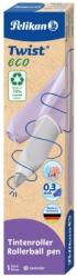 Pelikan Roller Twist Eco, grip ergonomic, ambidextru, 1 rezerva albastra inclusa, culoare mov deschis, in cutie de carton, Pelikan 824668