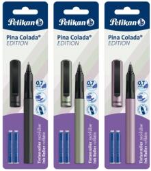 Pelikan Roller Pina Colada Edition, grip ergonomic, ambidextru, 3 rezerve albastre incluse, 3 culori metalizate asortate diverse culori, blister, Parker 824422