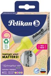 Pelikan Textmarker 490 eco, set 4 culori neon, in cutie de carton, Pelikan 823326
