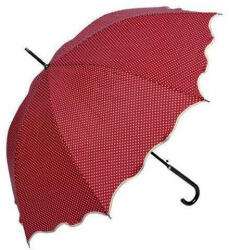 Clayre & Eef Pöttyös esernyő hullámos szélű, átmérő 98cm, piros (ZV-872__898____4356)