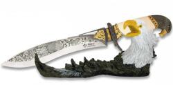 Albainox Imperial Eagle Albainox 31539 panoply kés 3D kijelző állvánnyal, damaszkusz gravírozott pengével
