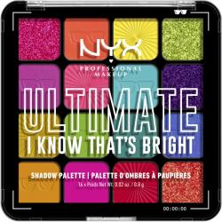 NYX Cosmetics NYX PM Ultimate Shadow Palette, 04W I Know That's Bright, 12, 8 g (800897246488)