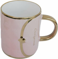 Pufo Fashion Time kerámia bögre kávéhoz vagy teához, 350 ml, rózsaszín (Pufo2983roz)