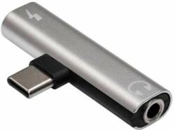 Akyga Adaptor USB tip C /USB tip C /Jack 3, 5 mm Gri AK-AD-71 (AK-AD-71)