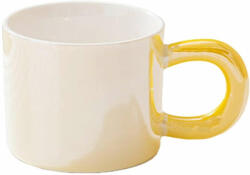Pufo Glossy kerámia bögre teához, kávéhoz, 250 ml, sárga (Pufo3051galben)