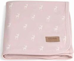 Bonjourbebe Pătură pentru bebeluși Bonjourbebe - 65 x 80 cm, roz caprioara (06RN36037) Lenjerii de pat bebelusi‎, patura bebelusi