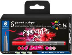 STAEDTLER MultiInk Pigment Arts Ecsetirón készlet - Piros/pink (6 db / csomag) (371 C6-1) (371 C6-1)