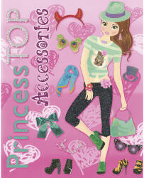 Napraforgó Könyvkiadó Princess TOP - Accessories matricás füzet (9789634456285) - jatekbolt