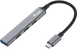 Equip 128961 hálózati csatlakozó USB 3.2 Gen 1 (3.1 Gen 1) Type-C 5000 Mbit/s Fekete, Szürke (128961) (128961)