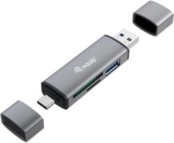 Equip 245460 kártyaolvasó USB 3.2 Gen 1 (3.1 Gen 1) Type-A/Type-C Szürke (245460) (245460)