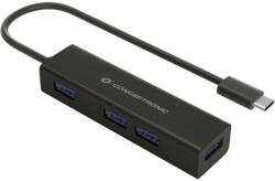 Conceptronic HUBBIES07B hálózati csatlakozó USB 3.2 Gen 1 (3.1 Gen 1) Type-C 5000 Mbit/s Fekete (HUBBIES07B) (HUBBIES07B)