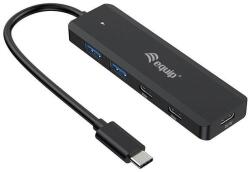 Equip 128964 hálózati csatlakozó USB 3.2 Gen 1 (3.1 Gen 1) Type-C 5000 Mbit/s Fekete (128964) (128964)