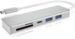 RaidSonic IB-HUB1413-CR USB 3.2 Gen 1 (3.1 Gen 1) Type-C Ezüst (IB-HUB1413-CR) (IB-HUB1413-CR)