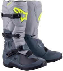 Alpinestars Tech 3 motoros csizma világos szürke-fekete-fluo sárga