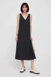 Sisley rochie culoarea gri, midi, drept PPYY-TSD1SC_90Y