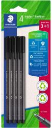 STAEDTLER Fineliner triplus Filctoll készlet - Fekete (4 db / csomag) (334 R-9BK4) (334 R-9BK4)