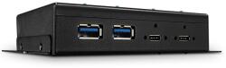 Lindy 43094 hálózati csatlakozó USB 3.2 Gen 2 (3.1 Gen 2) Type-C 10000 Mbit/s Fekete (43094) (43094)