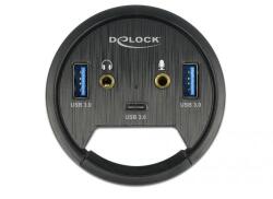 Delock USB-HUB 3Port 1x Typ-C / 2x Typ-A + HD-Audio Ports (62794) (62794)