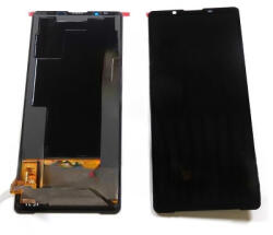 Sony Xperia 5 V Előlap Keret+LCD Kijelző+Érintőpanel, Fekete (A5064800A) Service Pack