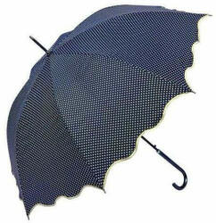 Clayre & Eef Pöttyös esernyő hullámos szélű, átmérő 98cm, fekete (ZV-872__898____437__)