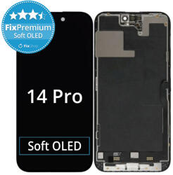 Apple iPhone 14 Pro - Ecran LCD + Sticlă Tactilă + Ramă Soft OLED FixPremium