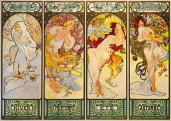 Bluebird Puzzle 60250 -Mucha - Four Seasons, 1900 - 1000 db-os Art by puzzle (60250)