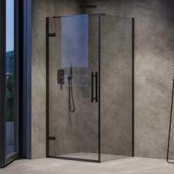 RAVAK Zuhanyajtó COSD1-90 fekete + Transparent (X0VV70300Z1)