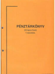  T. 504/2004. Pénztárkönyv, álló, 50 lapos, 1+1 szín (NY181) - cartridge