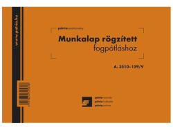  A. 3510-159 Munkalap Rögzített Fogpótláshoz (a3510159v)