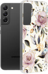 Techsuit Husa pentru Samsung Galaxy S22 Plus 5G, Techsuit Marble Series, Chloe White