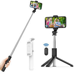 Techsuit Selfie Stick Stabil Bluetooth, 101cm, Techsuit Remote and Tripod Mount (Q01), White