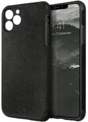 Uniq Husa Cover Leather Uniq Sueve pentru iPhone 11 Pro Max Negru - onmobile