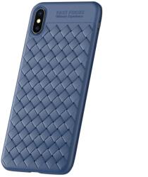 USAMS Carcasa pentru iPhone X/XS Woven Texture Usams Albastru - onmobile
