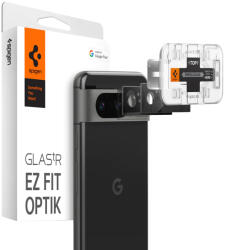 Spigen Folie Camera pentru Google Pixel 8 (set 2), Spigen Glas. tR Optik EZ FIT, Black