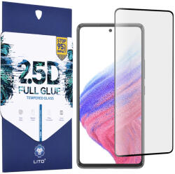 LITO Folie pentru Samsung Galaxy A53 5G, Lito 2.5D FullGlue Glass, Black