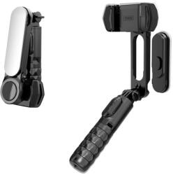 Techsuit Gimbal Mini Selfie Stick cu LED si Trepied, 70cm, Techsuit (Q09), Black