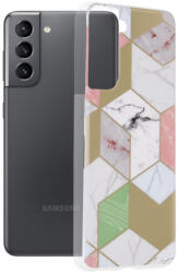 Techsuit Husa pentru Samsung Galaxy S21 5G, Techsuit Marble Series, Purple Hex