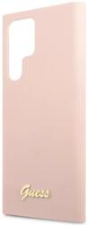 GUESS Husa Cover Guess Silicone Metal Logo pentru Samsung Galaxy S23 Ultra Pink