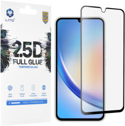 LITO Folie pentru Samsung Galaxy A34 5G, Lito 2.5D FullGlue Glass, Black