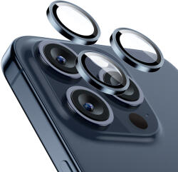 ESR Folie Camera pentru iPhone 15 Pro / 15 Pro Max, ESR Lens Protector Tempered Glass, Blue