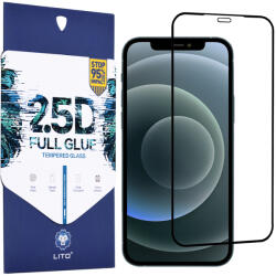 LITO Folie pentru iPhone 12 Pro Max, Lito 2.5D FullGlue Glass, Black
