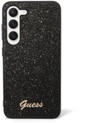 GUESS Husa Cover Guess Glitter PC/TPU Flakes Metal Logo pentru Samsung Galaxy S23 Black