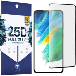 LITO Folie pentru Samsung Galaxy S21 FE, Lito 2.5D FullGlue Glass, Black