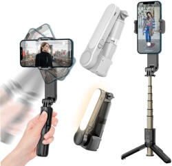 Techsuit Selfie Stick Gimbal Stabil Bluetooth, 72cm, Techsuit Tripod Mount (L09), Black