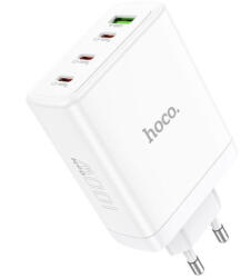hoco. Incarcator pentru Priza USB, 3x Type-C, Fast Charging, 100W, Hoco Leader (N31), White