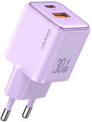 USAMS Incarcator Priza USB-C PD20W, USB-A QC3.0, Usams X-ron Series (US-CC189), Purple